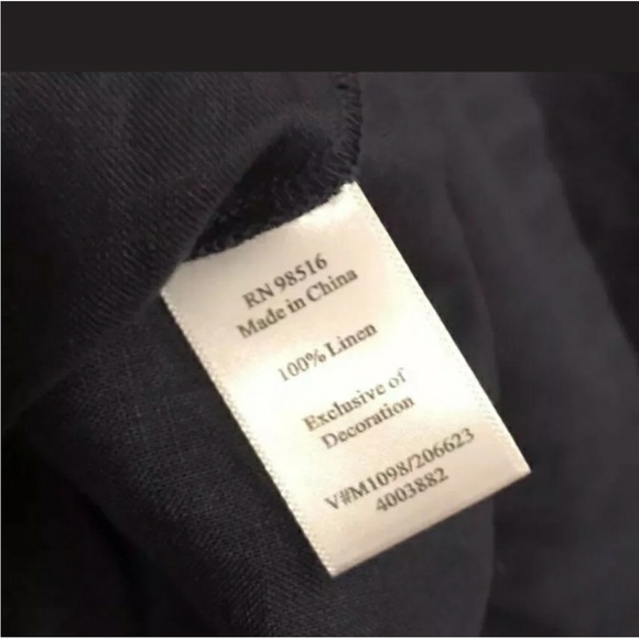 Coldwater Creek womens button 3/4 linen tunic - Picture 5 of 6